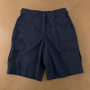 Edwards Women's Size 8 Navy Blended Flat Front Chino Cargo Work Shorts 8473 NWT